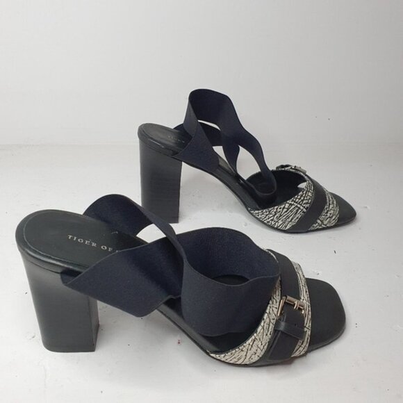 Tiger of Sweden Chunky Heel Ankle Elastic Strap Sandal Size 38 - Picture 2 of 9